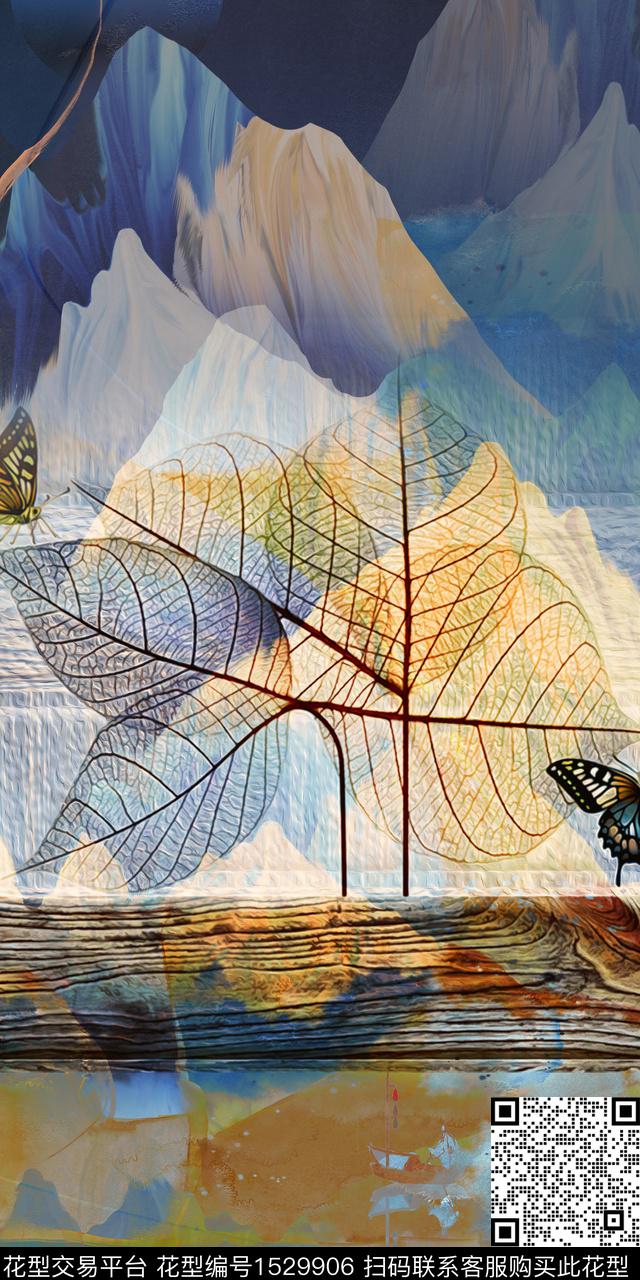 女装花卉中国风数码印花华亿平台下载（图片编号: 1529906） - 瓦栏（Walan）