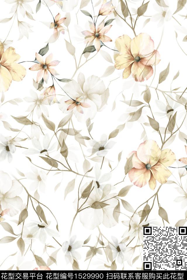女装春夏华亿平台花卉数码印花华亿平台下载（图片编号: 1529990） - 瓦栏（Walan）