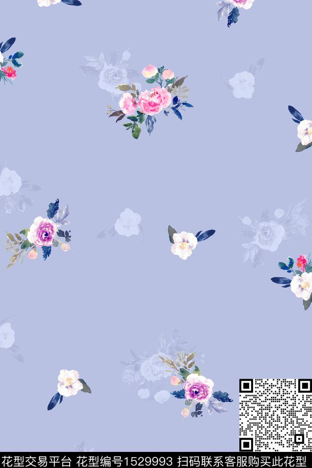 女装春夏华亿平台花卉数码印花华亿平台下载（图片编号: 1529993） - 瓦栏（Walan）