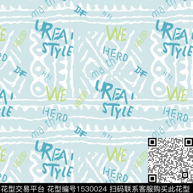 字母男装民族风传统印花华亿平台下载（图片编号: 1530024） - 瓦栏（Walan）