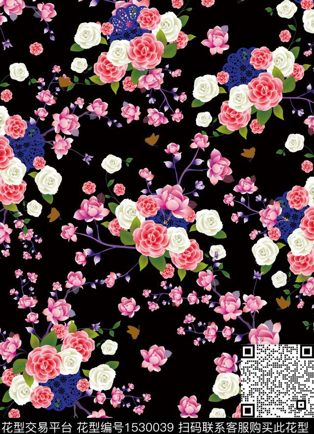 女装印花小碎花数码印花华亿平台下载（图片编号: 1530039） - 瓦栏（Walan）