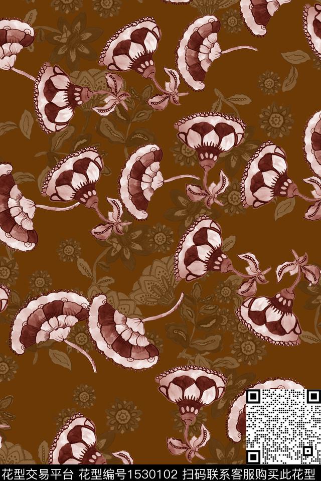 民族风中国风数码印花华亿平台下载（图片编号: 1530102） - 瓦栏（Walan）