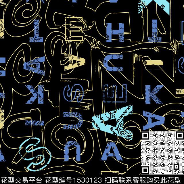 男装字母简约传统印花华亿平台下载（图片编号: 1530123） - 瓦栏（Walan）