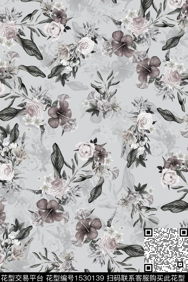 女装大牌风热带华亿平台数码印花华亿平台下载（图片编号: 1530139） - 瓦栏（Walan）