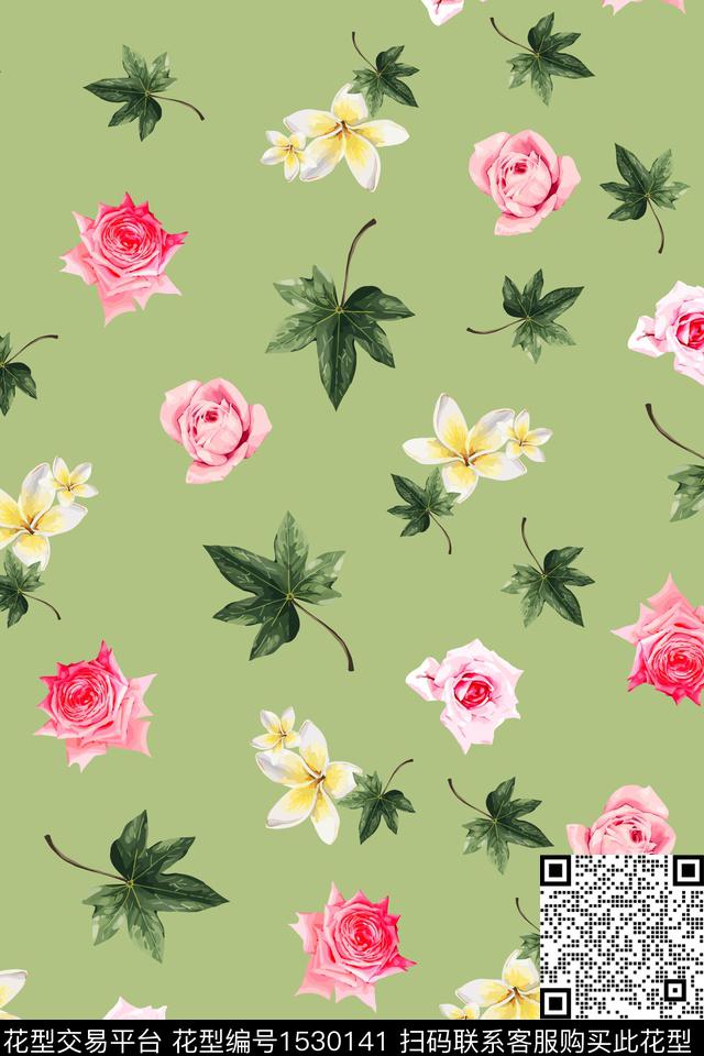 女装花卉春夏华亿平台数码印花华亿平台下载（图片编号: 1530141） - 瓦栏（Walan）
