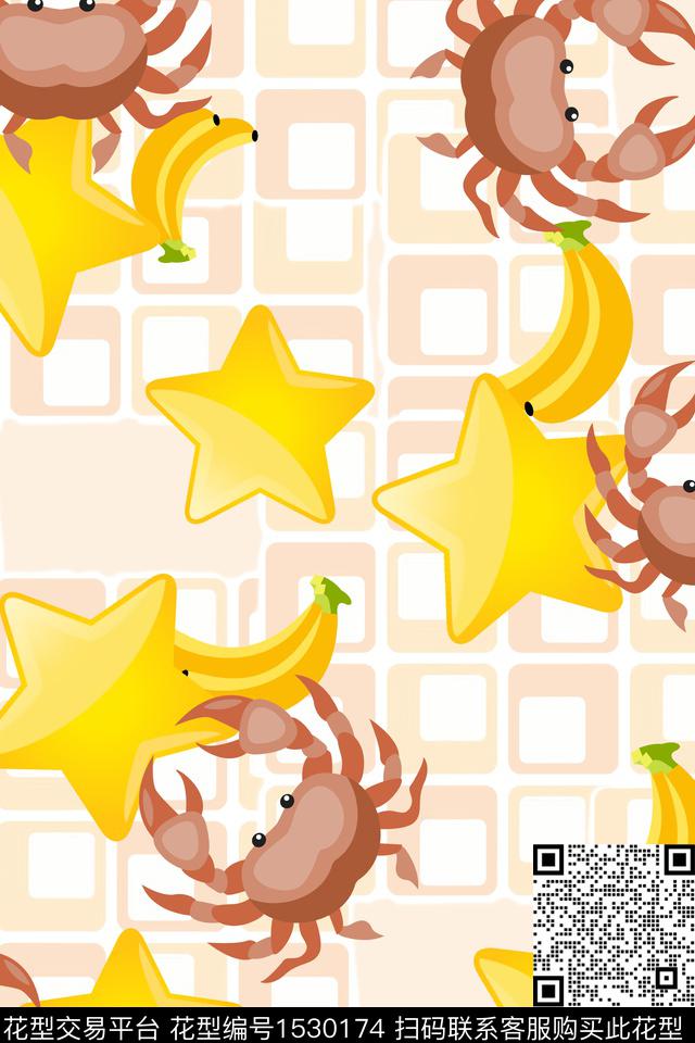 小清新卡通童装数码印花华亿平台下载（图片编号: 1530174） - 瓦栏（Walan）