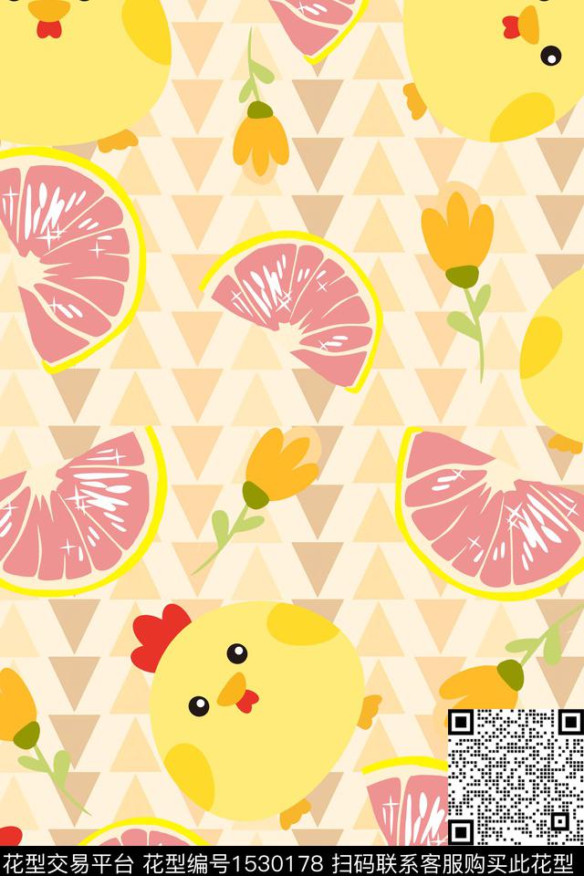 小清新卡通童装数码印花华亿平台下载（图片编号: 1530178） - 瓦栏（Walan）