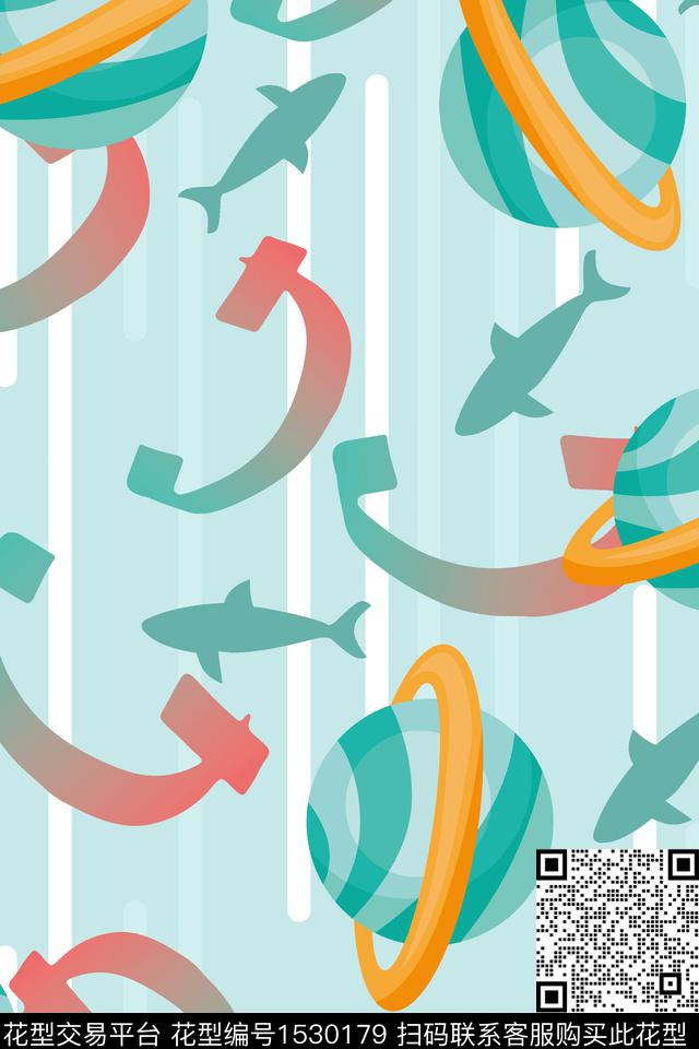 小清新卡通童装数码印花华亿平台下载（图片编号: 1530179） - 瓦栏（Walan）