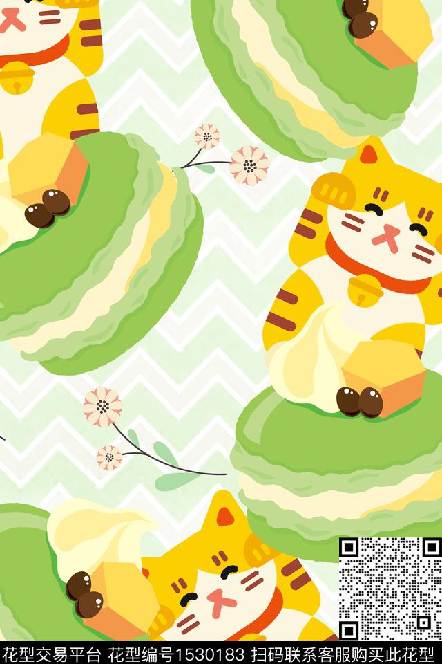 小清新卡通童装数码印花华亿平台下载（图片编号: 1530183） - 瓦栏（Walan）