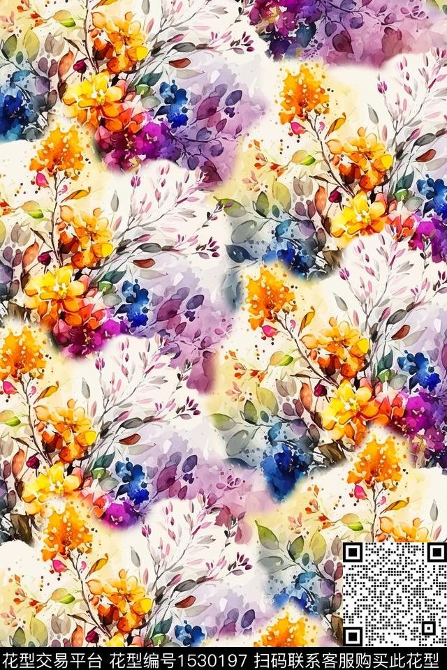 女装花卉小碎花数码印花华亿平台下载（图片编号: 1530197） - 瓦栏（Walan）