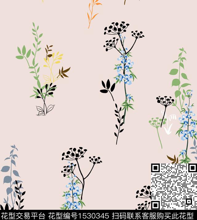 女装花卉连衣裙数码印花华亿平台下载（图片编号: 1530345） - 瓦栏（Walan）