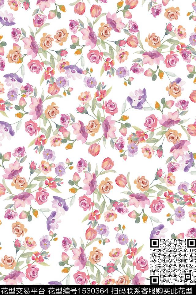 女装春夏华亿平台小碎花数码印花华亿平台下载（图片编号: 1530364） - 瓦栏（Walan）