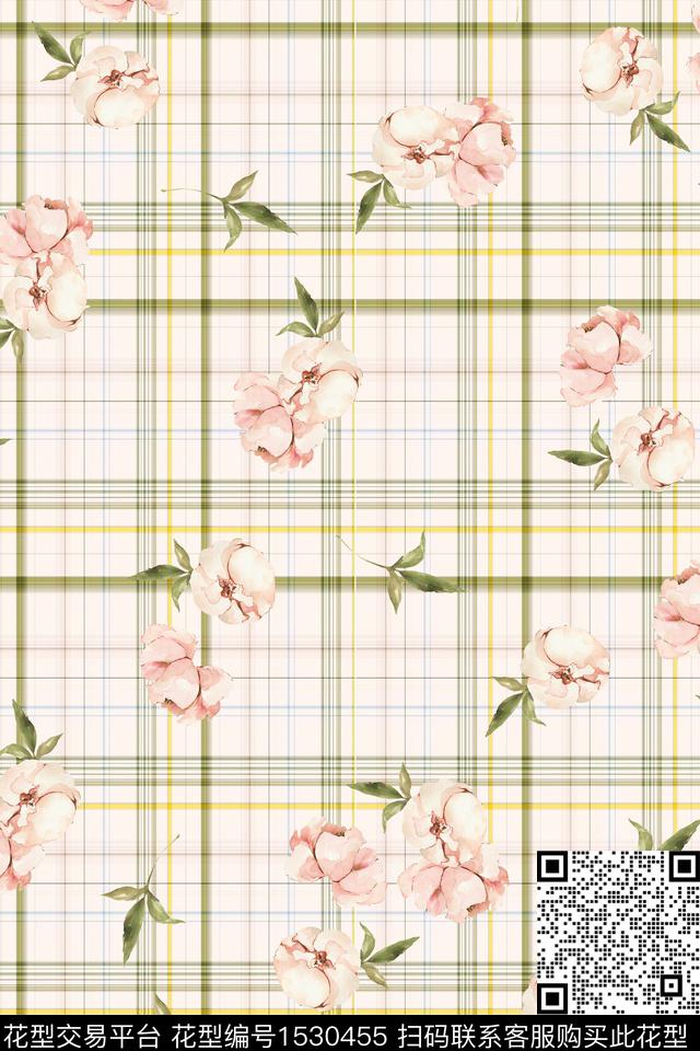 小清新真丝花卉数码印花华亿平台下载（图片编号: 1530455） - 瓦栏（Walan）