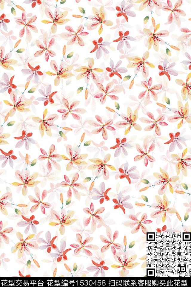 女装春夏华亿平台小碎花数码印花华亿平台下载（图片编号: 1530458） - 瓦栏（Walan）