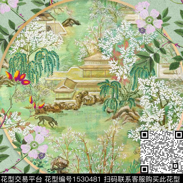 民族风春夏华亿平台中国风数码印花华亿平台下载（图片编号: 1530481） - 瓦栏（Walan）