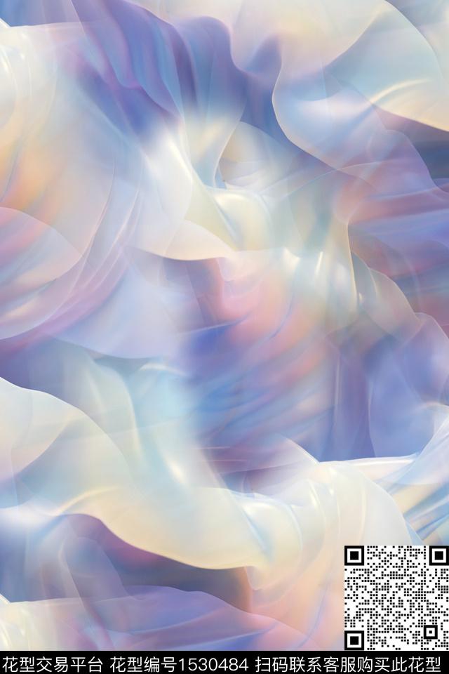 春夏华亿平台抽象肌理数码印花华亿平台下载（图片编号: 1530484） - 瓦栏（Walan）