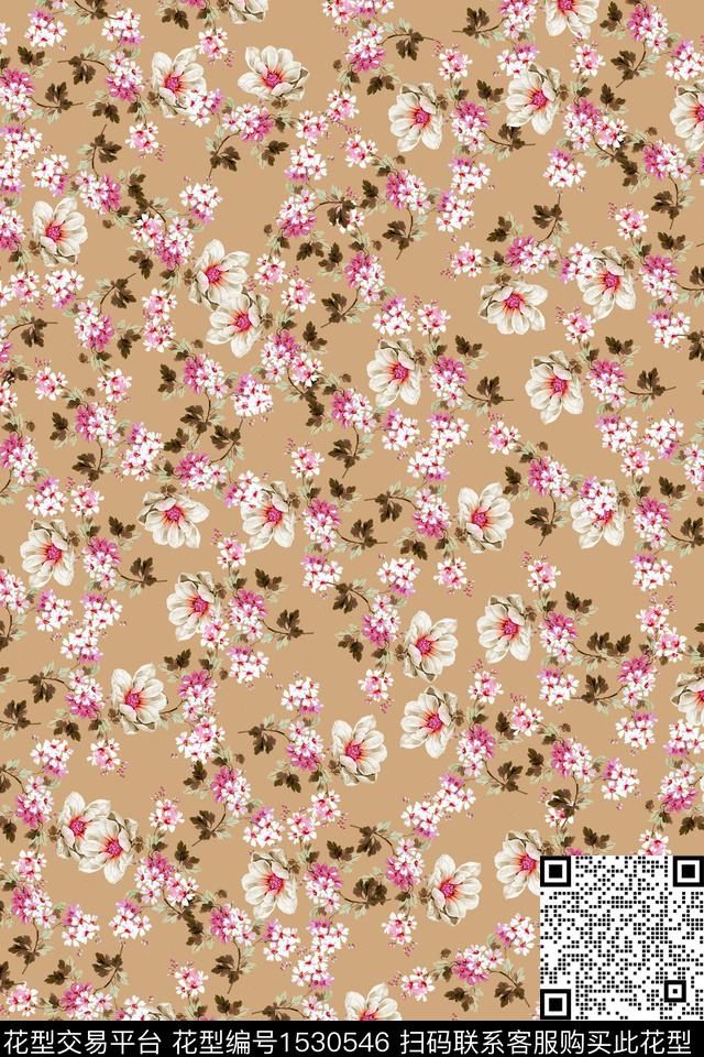 女装花卉小碎花数码印花华亿平台下载（图片编号: 1530546） - 瓦栏（Walan）