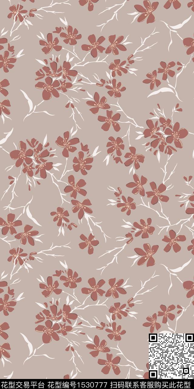 矢量绿植树叶花卉数码印花华亿平台下载（图片编号: 1530777） - 瓦栏（Walan）