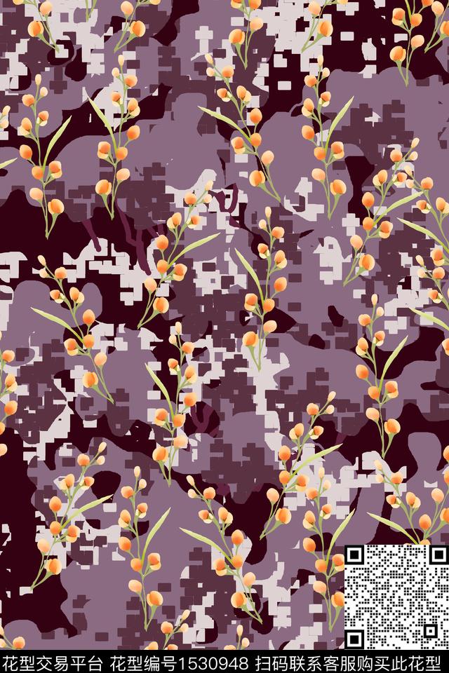 满版散花小碎花数码华亿平台数码印花华亿平台下载（图片编号: 1530948） - 瓦栏（Walan）