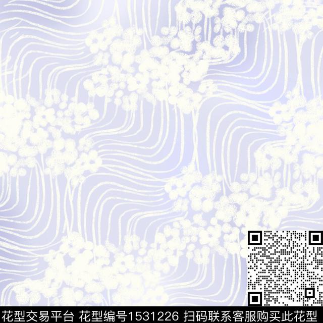 女装线条小花数码印花华亿平台下载（图片编号: 1531226） - 瓦栏（Walan）