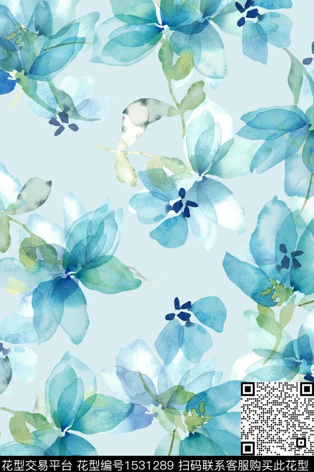 水彩女装春夏华亿平台数码印花华亿平台下载（图片编号: 1531289） - 瓦栏（Walan）