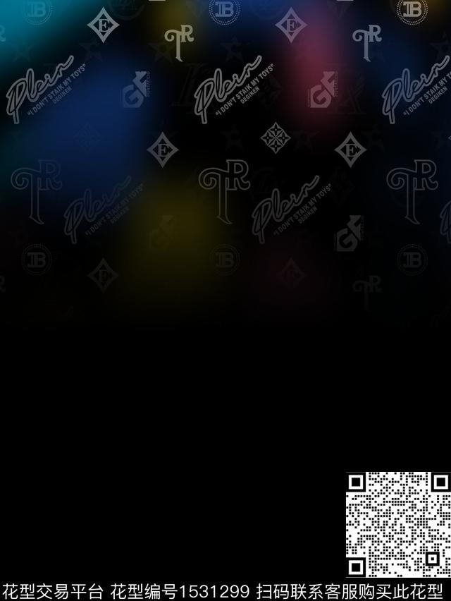 字母抽象简欧传统印花华亿平台下载（图片编号: 1531299） - 瓦栏（Walan）