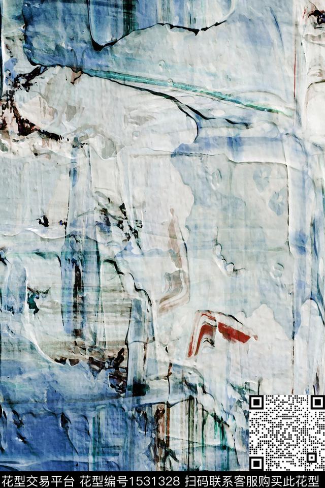 男装抽象肌理数码印花华亿平台下载（图片编号: 1531328） - 瓦栏（Walan）