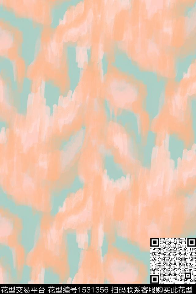 笔触淑女抽象数码印花华亿平台下载（图片编号: 1531356） - 瓦栏（Walan）