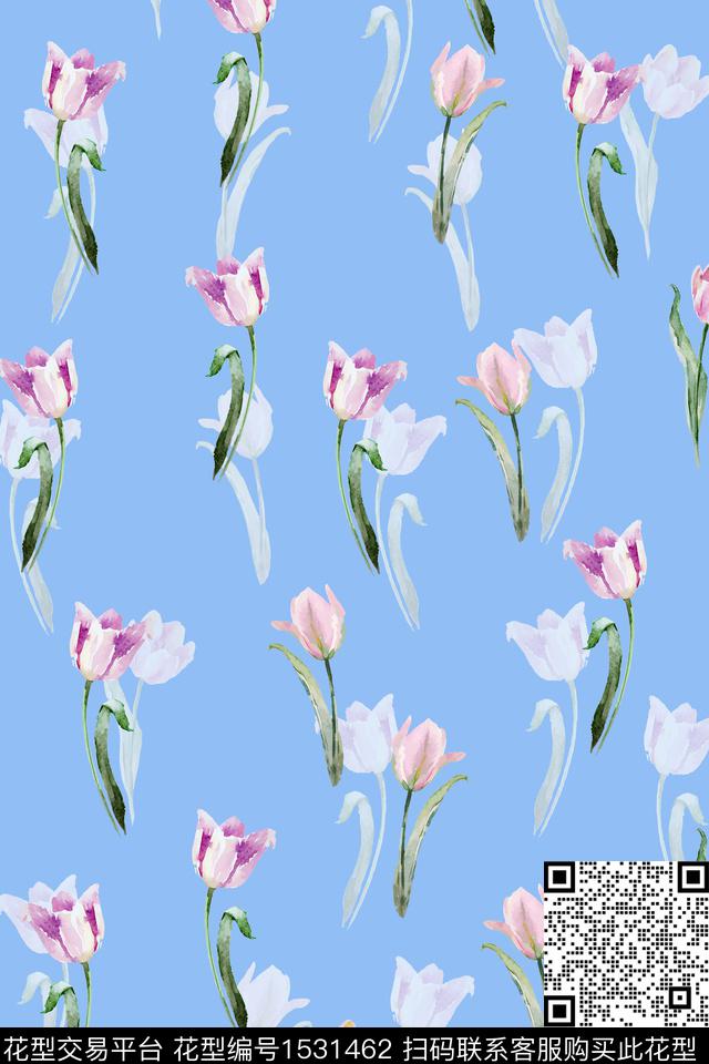 水彩女装春夏华亿平台数码印花华亿平台下载（图片编号: 1531462） - 瓦栏（Walan）