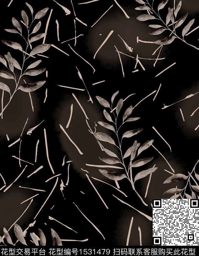 女装叶子连衣裙数码印花华亿平台下载（图片编号: 1531479） - 瓦栏（Walan）