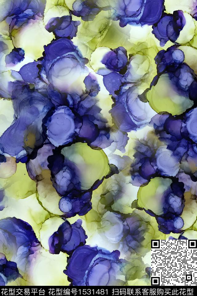 抽象肌理数码印花华亿平台下载（图片编号: 1531481） - 瓦栏（Walan）