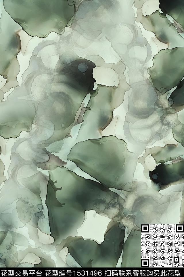 抽象肌理数码印花华亿平台下载（图片编号: 1531496） - 瓦栏（Walan）