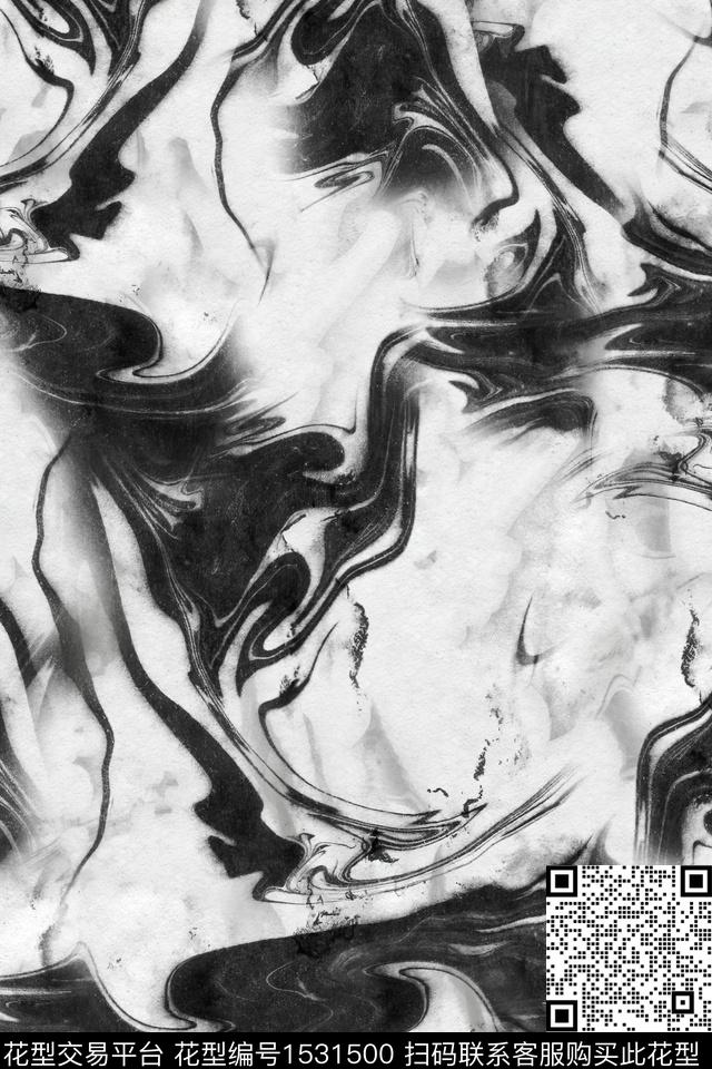 男装抽象衬衫数码印花华亿平台下载（图片编号: 1531500） - 瓦栏（Walan）