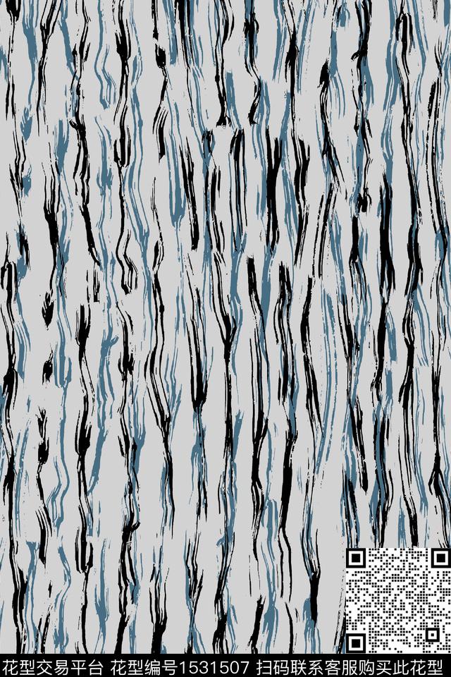 男装抽象衬衫数码印花华亿平台下载（图片编号: 1531507） - 瓦栏（Walan）