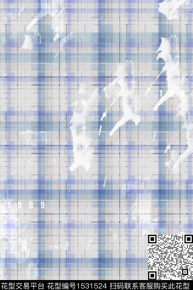 字母男装满版花抽象数码印花华亿平台下载（图片编号: 1531524） - 瓦栏（Walan）