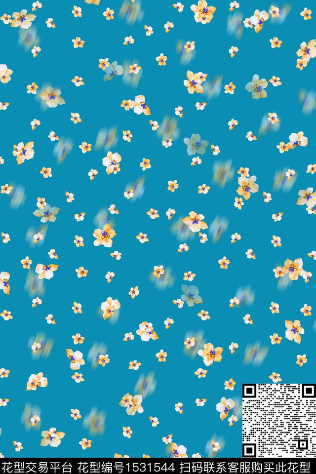 花卉小碎花女装数码印花华亿平台下载（图片编号: 1531544） - 瓦栏（Walan）