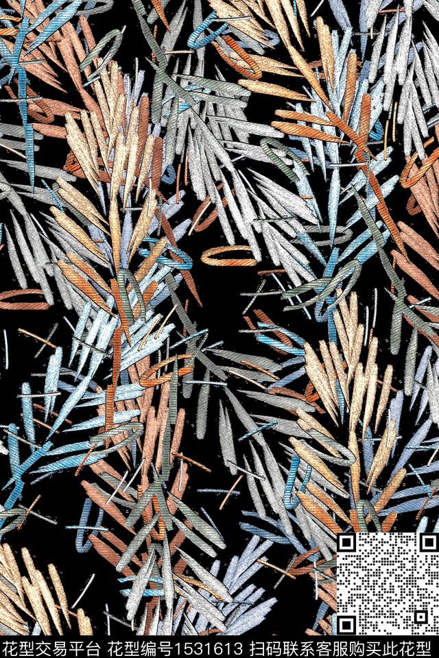 休闲抽象男装运动数码印花华亿平台下载（图片编号: 1531613） - 瓦栏（Walan）