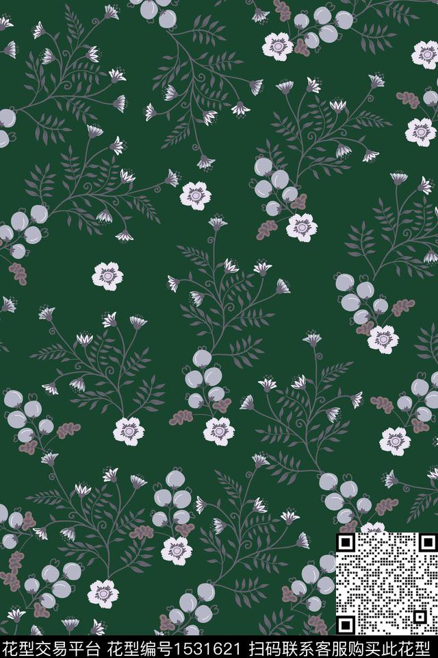 大牌风花卉小碎花数码印花华亿平台下载（图片编号: 1531621） - 瓦栏（Walan）