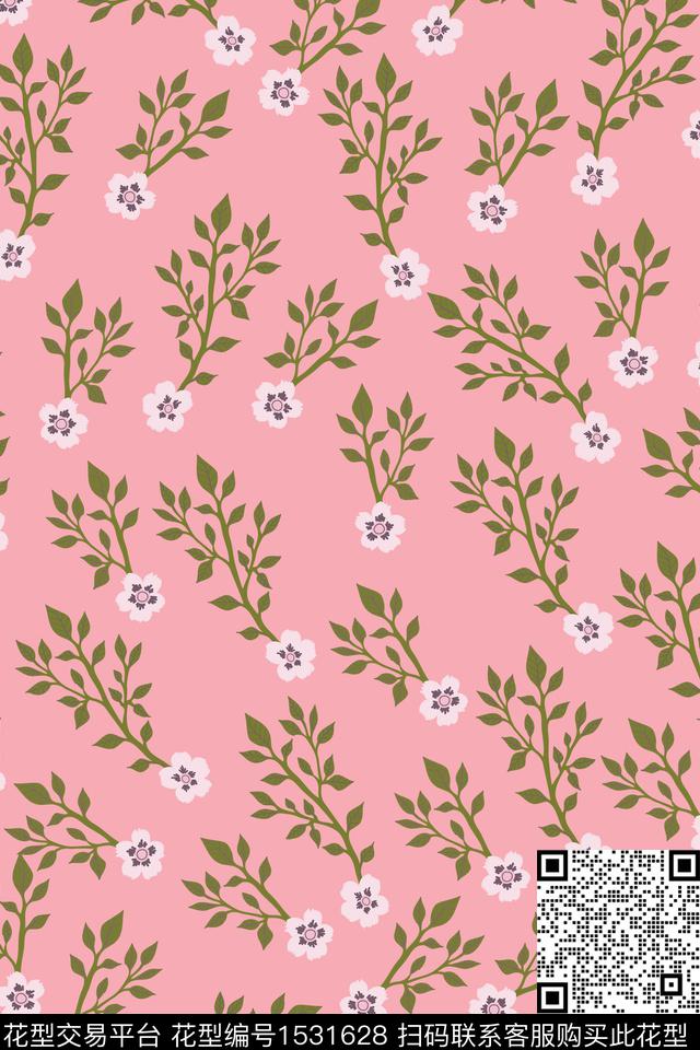 花卉小碎花数码华亿平台数码印花华亿平台下载（图片编号: 1531628） - 瓦栏（Walan）