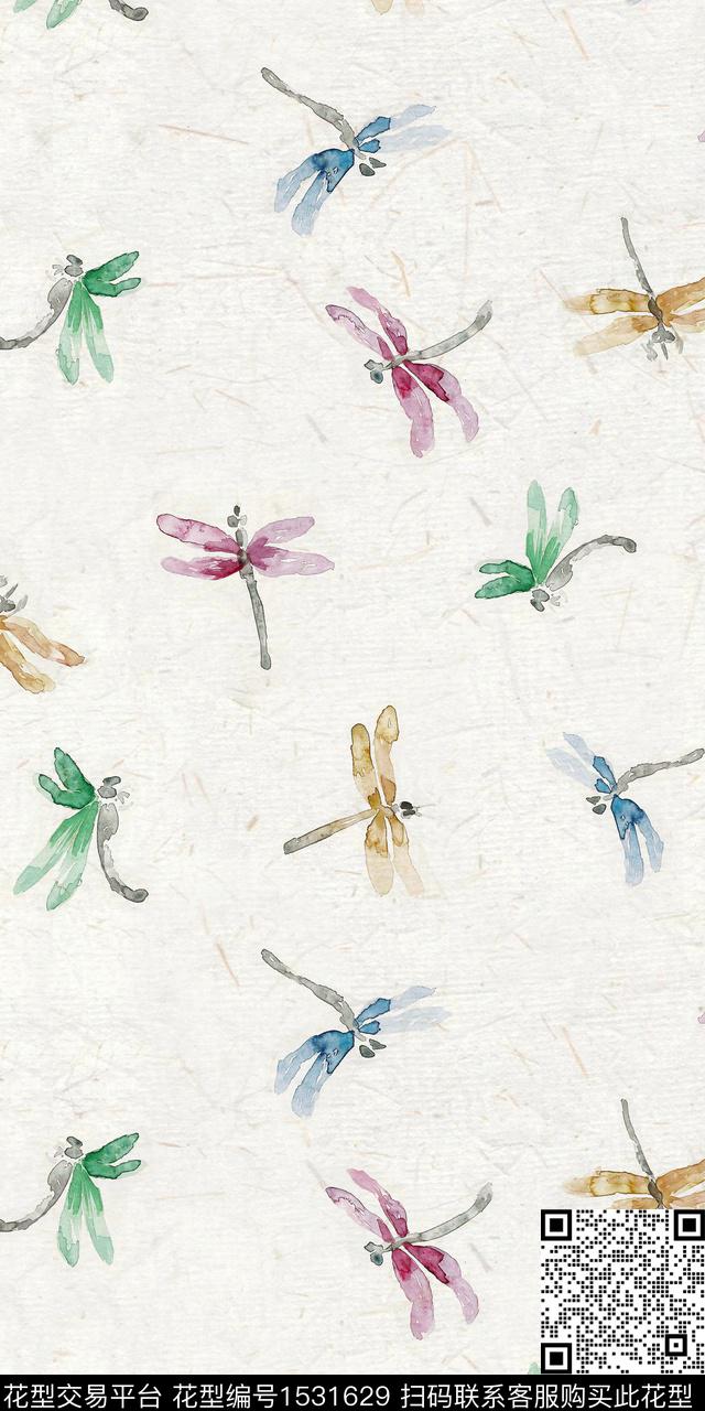 dragonflyinsectair数码印花华亿平台下载（图片编号: 1531629） - 瓦栏（Walan）