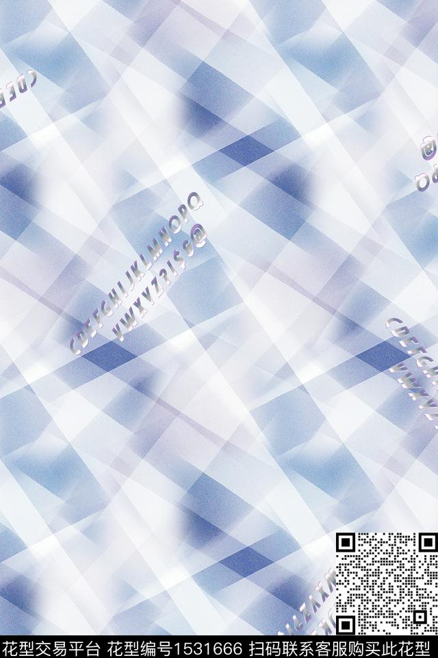 字母抽象肌理数码印花华亿平台下载（图片编号: 1531666） - 瓦栏（Walan）