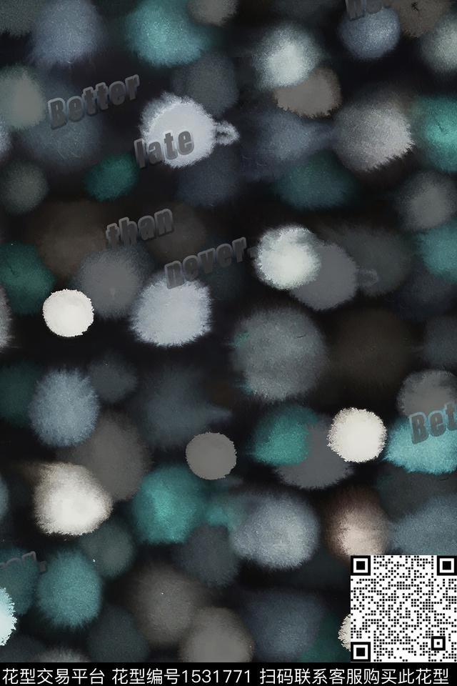 字母真丝抽象数码印花华亿平台下载（图片编号: 1531771） - 瓦栏（Walan）