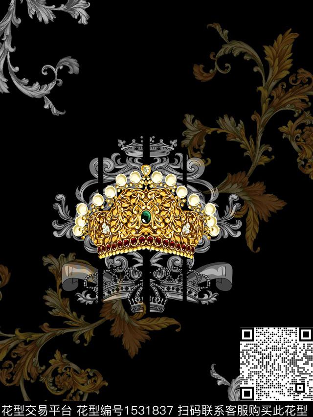 欧洲男装定位花珠宝宝石数码印花华亿平台下载（图片编号: 1531837） - 瓦栏（Walan）