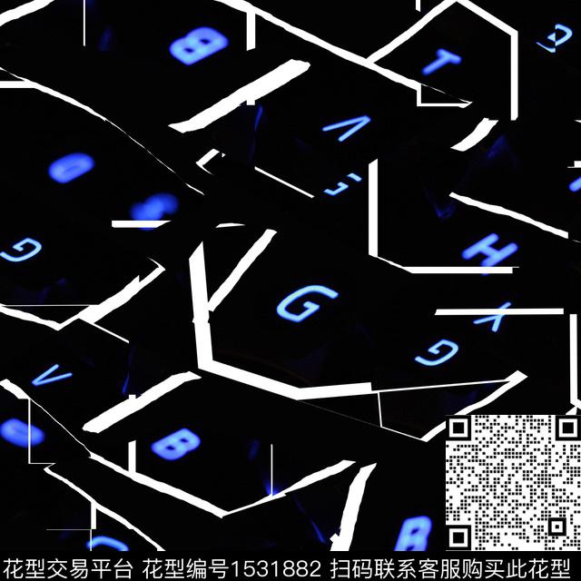 字母几何数码华亿平台数码印花华亿平台下载（图片编号: 1531882） - 瓦栏（Walan）