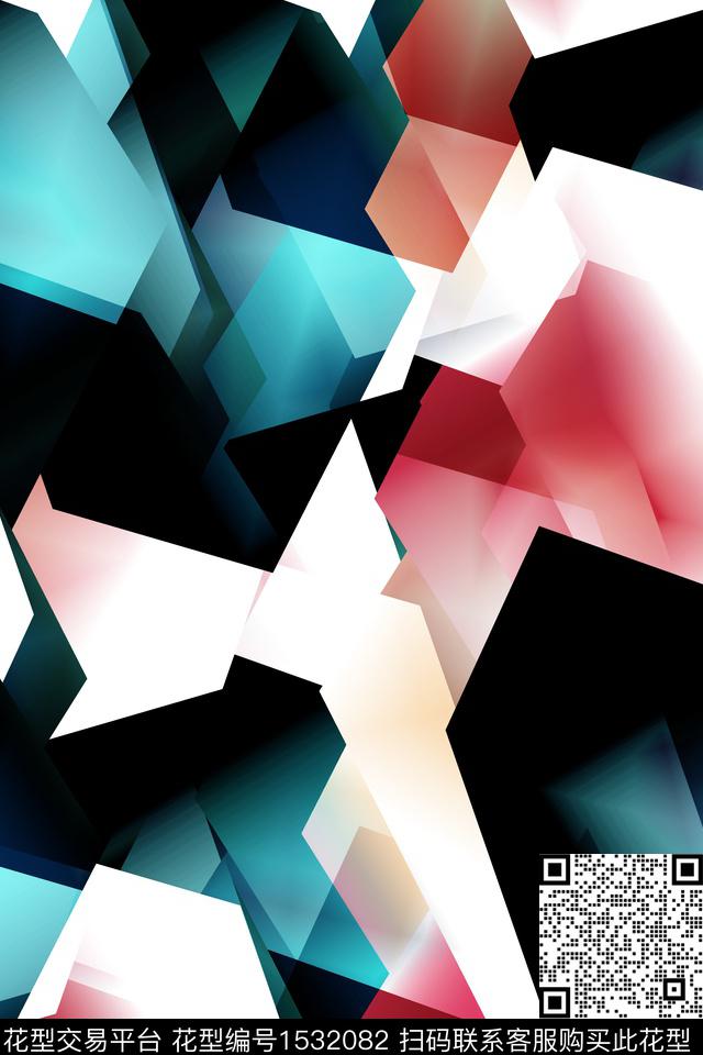 休闲抽象男装运动数码印花华亿平台下载（图片编号: 1532082） - 瓦栏（Walan）