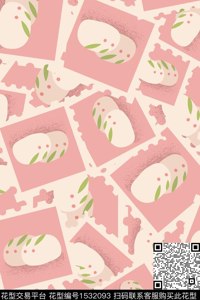 卡通邮票童装数码印花华亿平台下载（图片编号: 1532093） - 瓦栏（Walan）