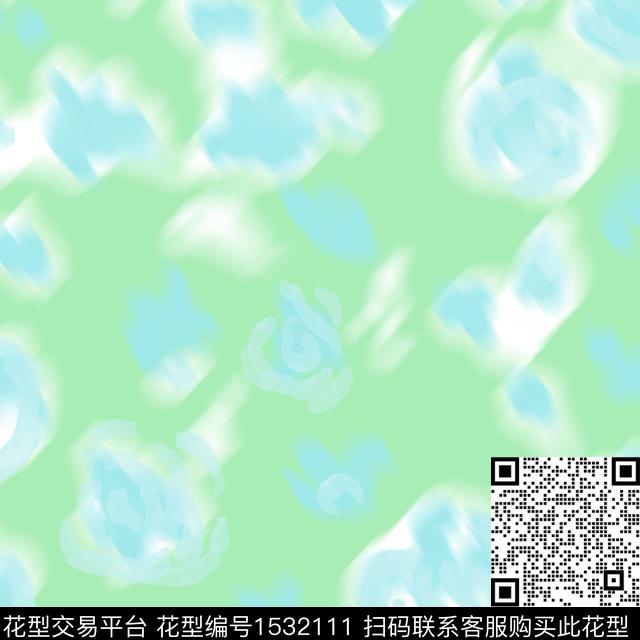 朦胧花卉抽象渐变数码印花华亿平台下载（图片编号: 1532111） - 瓦栏（Walan）