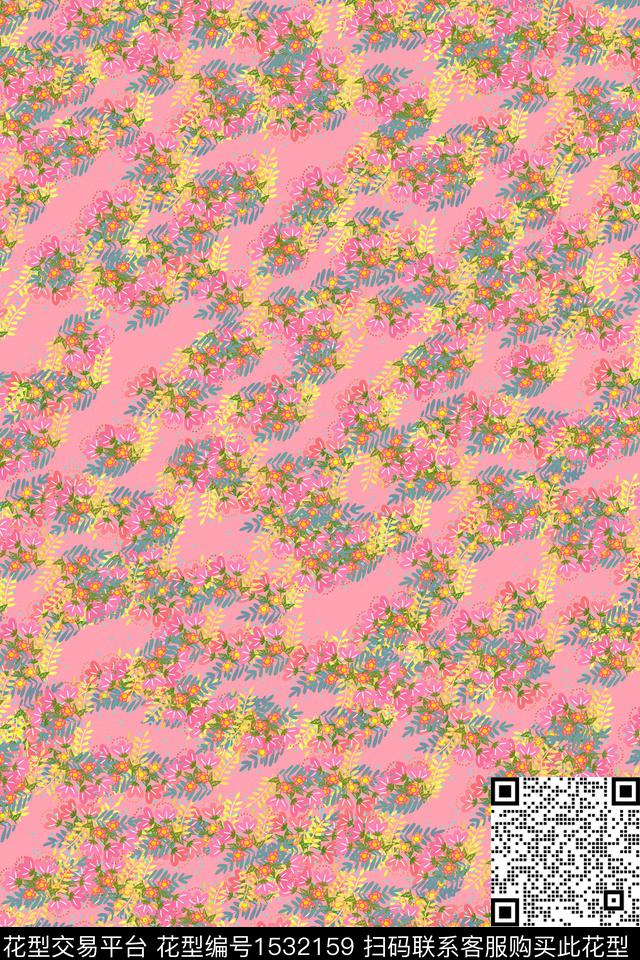 女装花卉小碎花数码印花华亿平台下载（图片编号: 1532159） - 瓦栏（Walan）