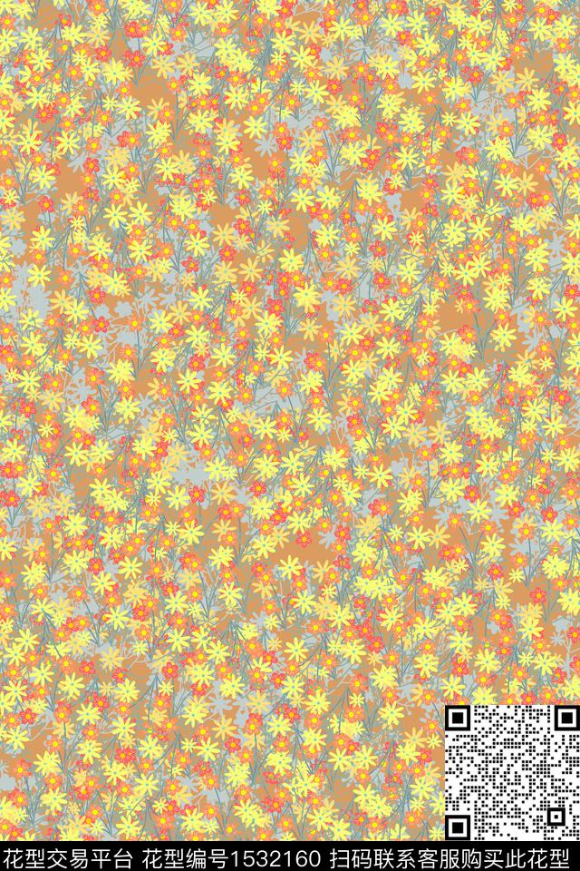 女装花卉小碎花数码印花华亿平台下载（图片编号: 1532160） - 瓦栏（Walan）