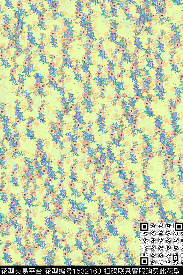 女装花卉小碎花数码印花华亿平台下载（图片编号: 1532163） - 瓦栏（Walan）